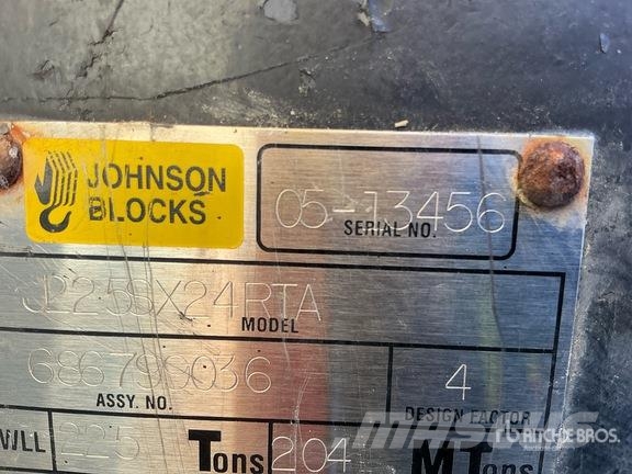 Johnson J225SX24RTA 225 ton 6 Sheave Hook Block Delovi i oprema za kran