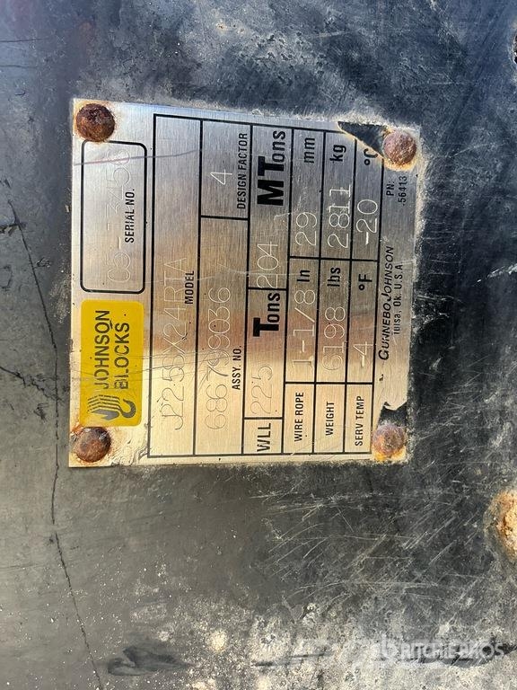 Johnson J225SX24RTA 225 ton 6 Sheave Hook Block Delovi i oprema za kran