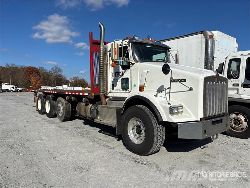 Kenworth T800 8x4 Flatbed Truck Platformas/izkraušana no sāniem