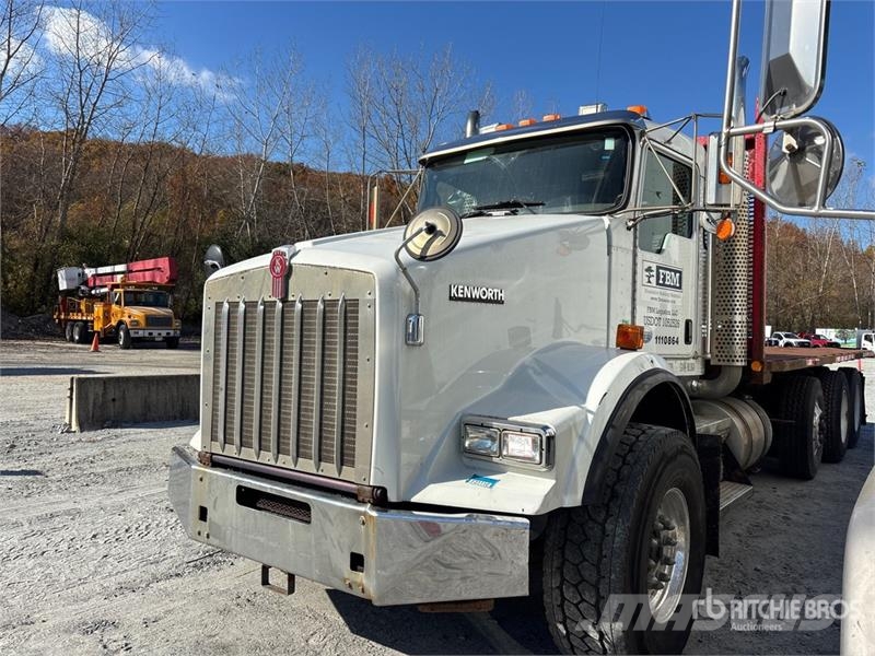 Kenworth T800 8x4 Flatbed Truck Platformas/izkraušana no sāniem
