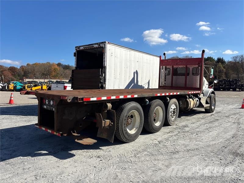 Kenworth T800 8x4 Flatbed Truck Platformas/izkraušana no sāniem