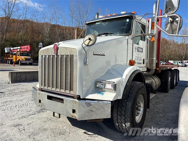 Kenworth T800 8x4 Flatbed Truck Platformas/izkraušana no sāniem