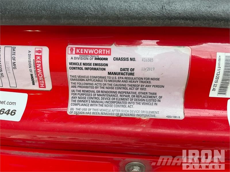 Kenworth T880 شاحنات قلابة
