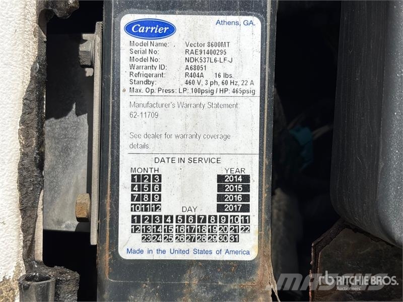 Kidron 32RTPEASEW102SP 32 ft x 102 in S/A Refrigerated Tr Poluprikolice hladnjače