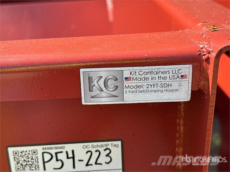  Kit Containers 2YFT-SDH 5 ft 3 in 2 cyd Self-Dumpi Dėžės ir piltuvai
