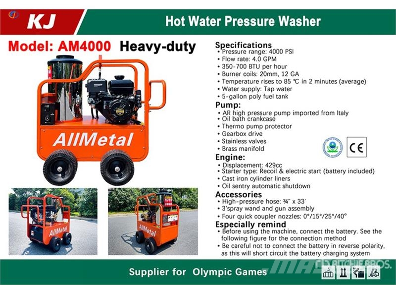 KJ AM4000 Pressure Washer (Unused) Korkeapainepesurit