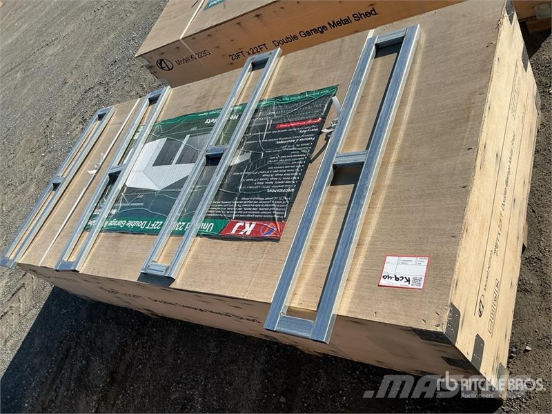 KJ K2223 23 ft x 22 ft Double Garage Metal Storage Bu Acélszerkezetes épületek