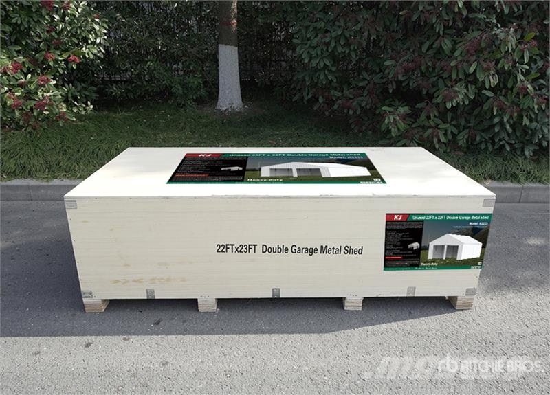 KJ K2223 23 ft x 22 ft Double Garage Metal Storage Bu Stalen constructies