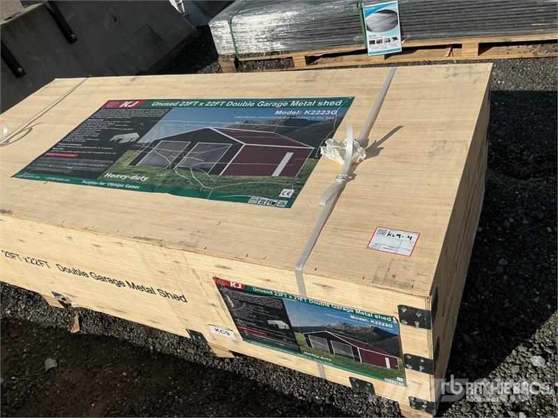 KJ K2223G 23 ft x 22 ft Double Garage Metal Storage B Teräsrunkorakennukset