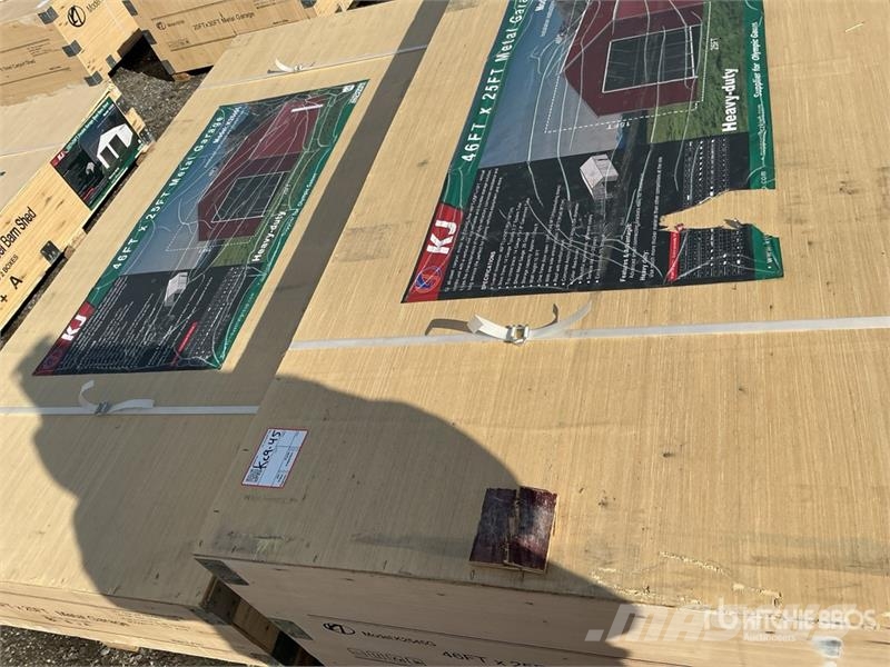 KJ K2545G 25 ft x 45 ft Metal Garage Storage Building Teräsrunkorakennukset