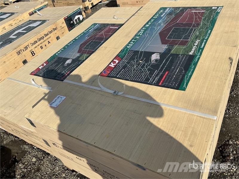 KJ K2545G 25 ft x 45 ft Metal Garage Storage Building Teräsrunkorakennukset