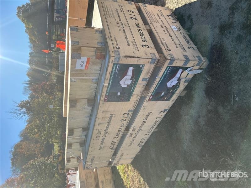 KJ K3151 31 ft x 51 ft Heavy Duty Metal Garage Storag Ατσάλινο πλαίσιο κτιρίων