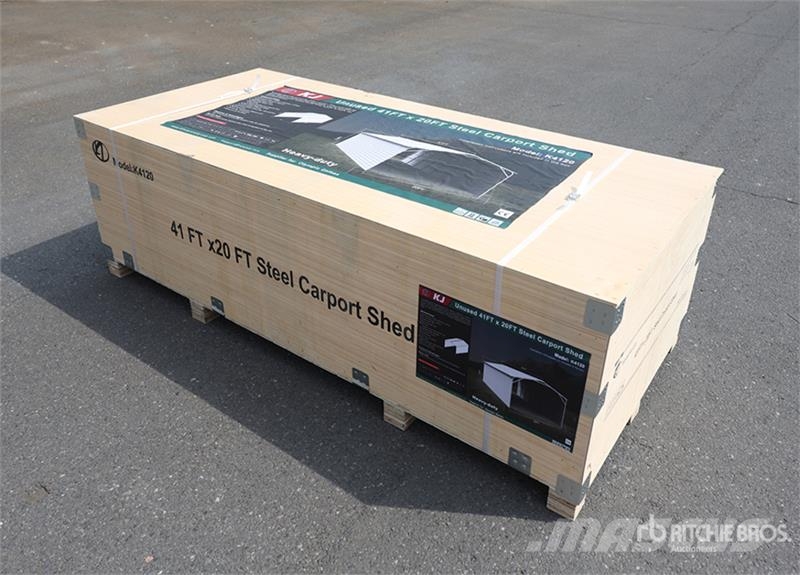 KJ K4120 20 ft x 41 ft Enclosed Carport (Unused) 鋼架建築