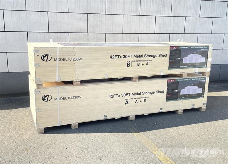 KJ K4230W 42 ft x 30 ft Triple Garage Metal Storage S Stalen constructies