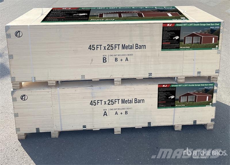 KJ K4525G 25 ft x 45 ft Double Garage Metal Storage B Stalen constructies