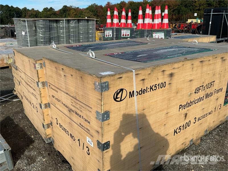 KJ K5100 103 ft x 49 ft Prefabricated Metal Frame Sto Kitos priekabos
