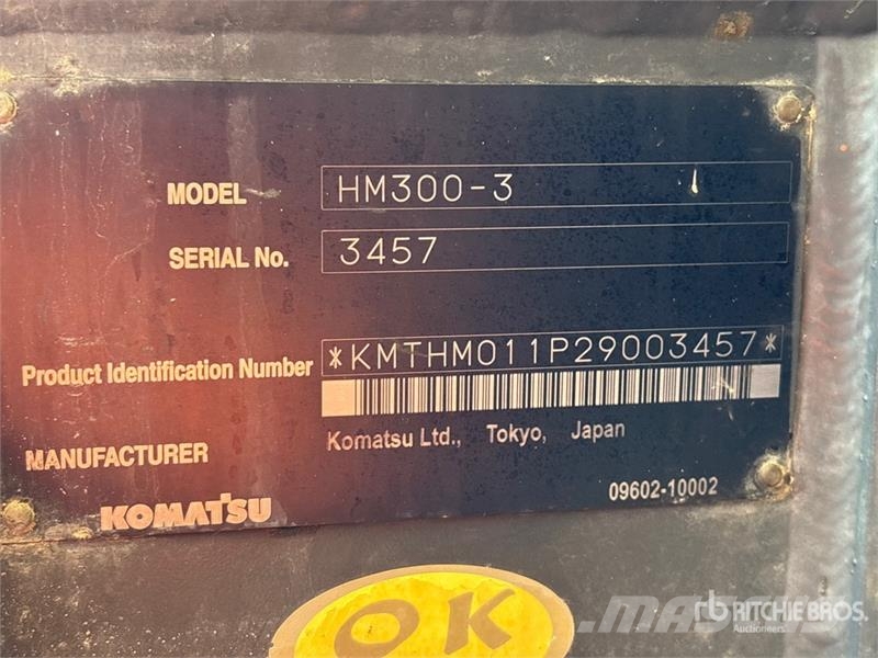 Komatsu HM300-3 Artikulētie pašizgāzēji