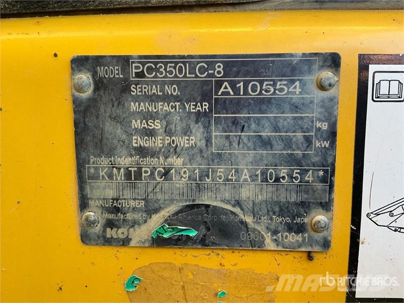 Komatsu PC350LC-8 Kāpurķēžu ekskavatori