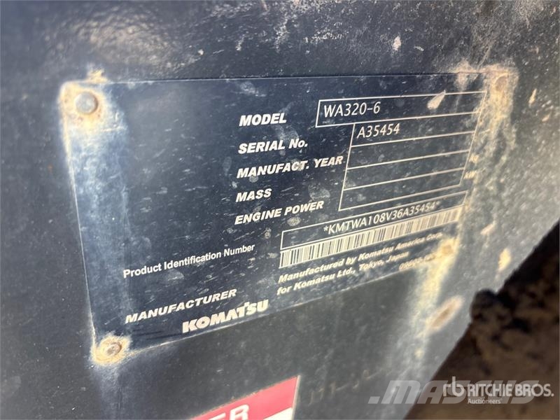 Komatsu WA320-6 Wheel Loader Φορτωτές με λάστιχα (Τροχοφόροι)