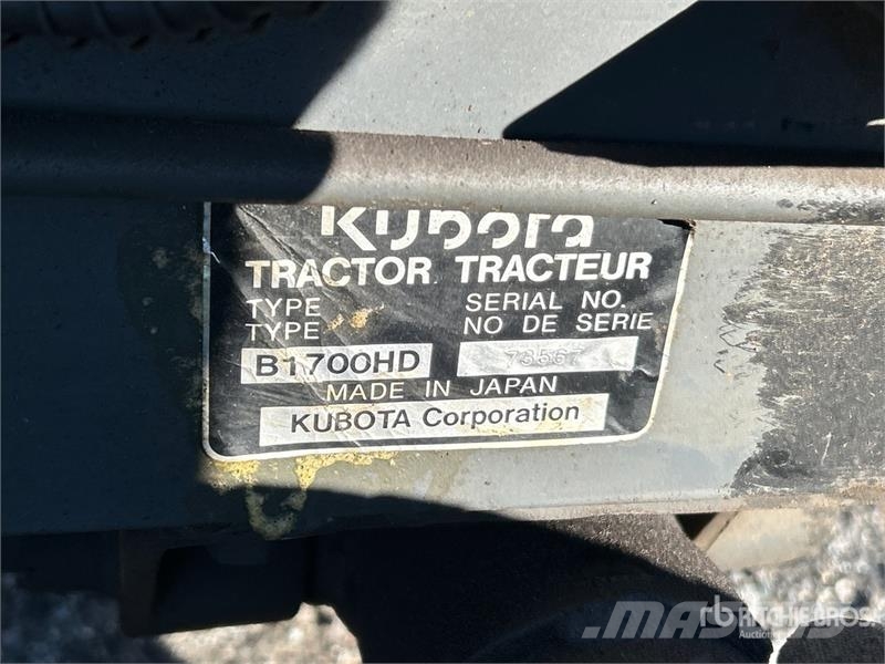 Kubota B1700HD 4WD Utility Tractor Manjši traktorji
