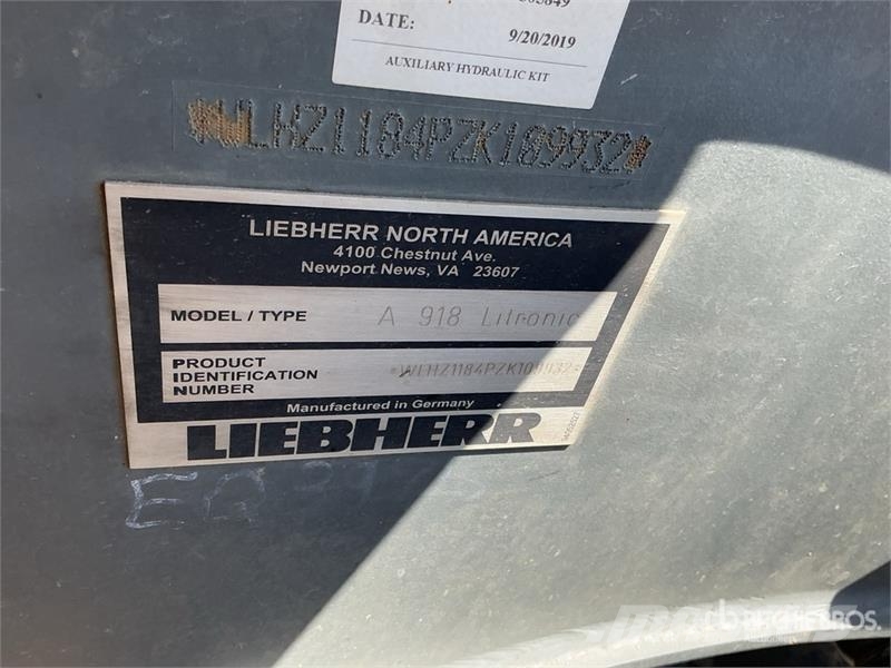 Liebherr A918 Litronic Wheel Excavator Wheeled excavators