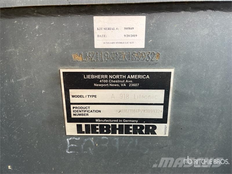 Liebherr A918 Litronic Wheel Excavator Wheeled excavators