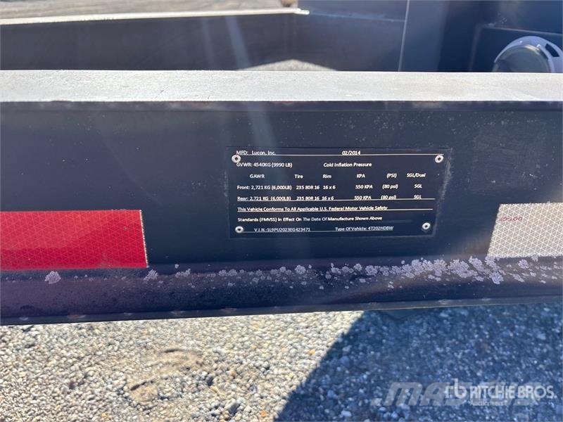 Lucon 4T202HDBW 20 ft T/A Equipment Trailer 차량 운반용 트레일러