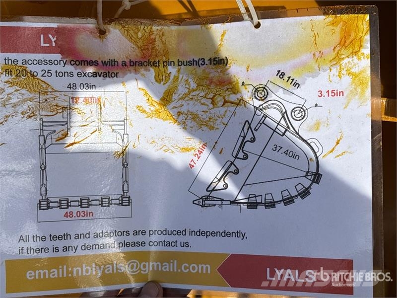 LYALS ALS EB320 48 in Excavator Bucket - Fits CAT Łyżki do ładowarek