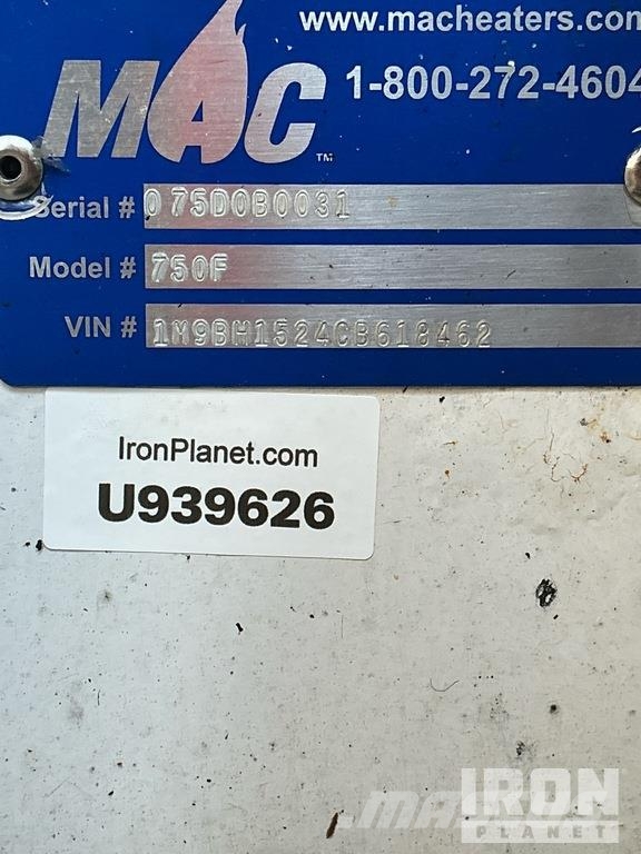 MAC INC 750F 750000 BTU Space Heater Verhittings en ontdooi apparatuur