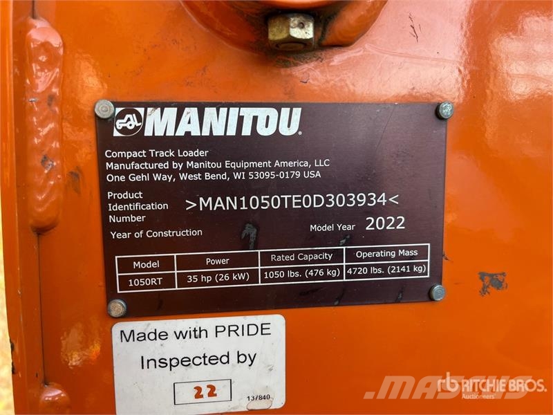 Manitou 1050RT Compact Track Loader Minicarregadeiras