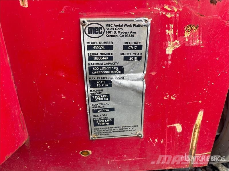 MEC 4555SE Electric Scissor Lift Ollós emelők