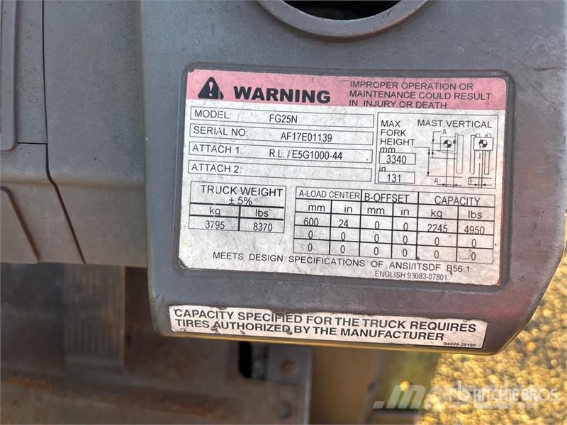 Mitsubishi FG25N 4950 lb Cushion Tire Forklift Empilhadeiras - outros