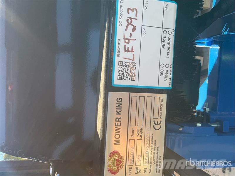  Mower King SSAB72 72 in Skid Steer Broom (Unused) Cepillos