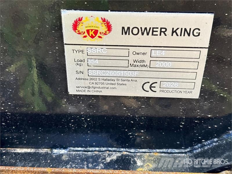Mower King SSRC 72 in Skid Steer Brush Cutter (Unu Sekačky namontované a tažené