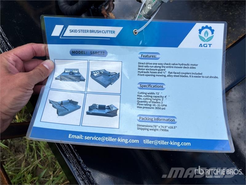 Mower King SSRC 72 in Skid Steer Brush Cutter (Unu Sekačky namontované a tažené