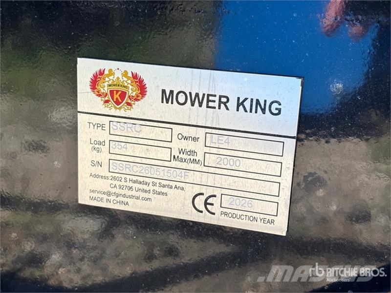 Mower King SSRC 72 in Skid Steer Brush Cutter (Unu Sekačky namontované a tažené