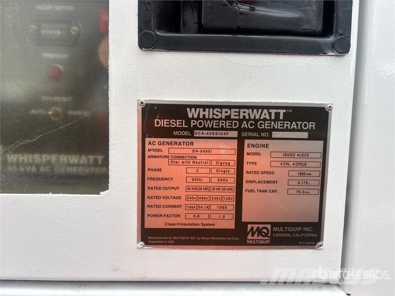 MultiQuip Whisperwatt Dizelski agregati