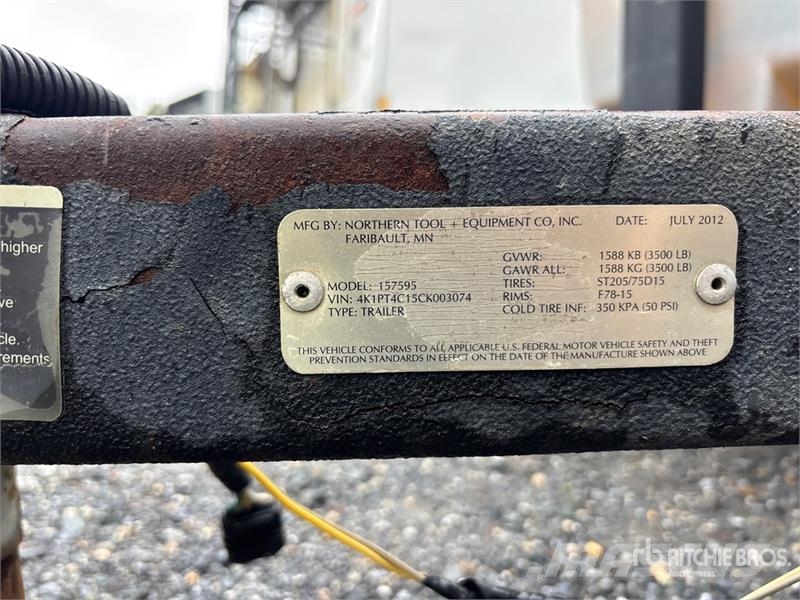 Northstar 157595 S/A Pressure washer trailer 기타 트레일러