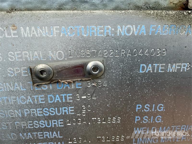 Nova 7000 gal T/A Tanker Trailer Tartályos pótkocsik
