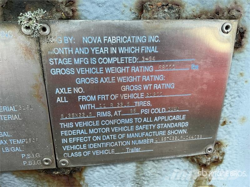 Nova 7000 gal T/A Tanker Trailer Tartályos pótkocsik