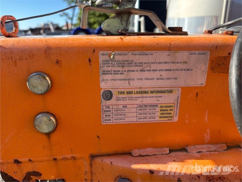  Pratt EZD11762 10 ft T/A Dump Utility Trailer Самоскиди