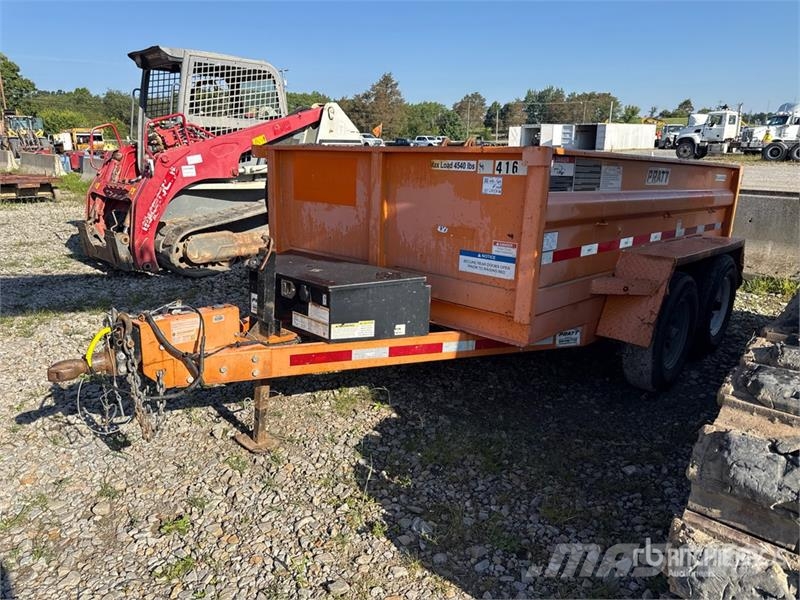 Pratt EZD11762 10 ft T/A Dump Utility Trailer Tipphengere
