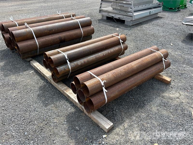 Quantity of (14) 6 in x 5 ft 4 in Bollards Barrier Other components