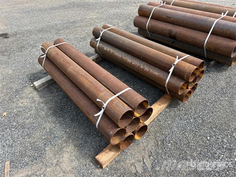 Quantity of (14) 6 in x 5 ft 4 in Bollards Barrier Other components