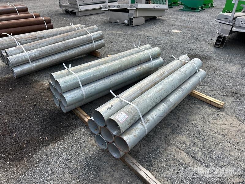 Quantity of (14) 6 in x 6 ft Bollards Barrier Other components