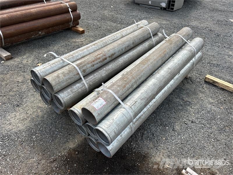 Quantity of (14) 6 in x 6 ft Bollards Barrier Other components