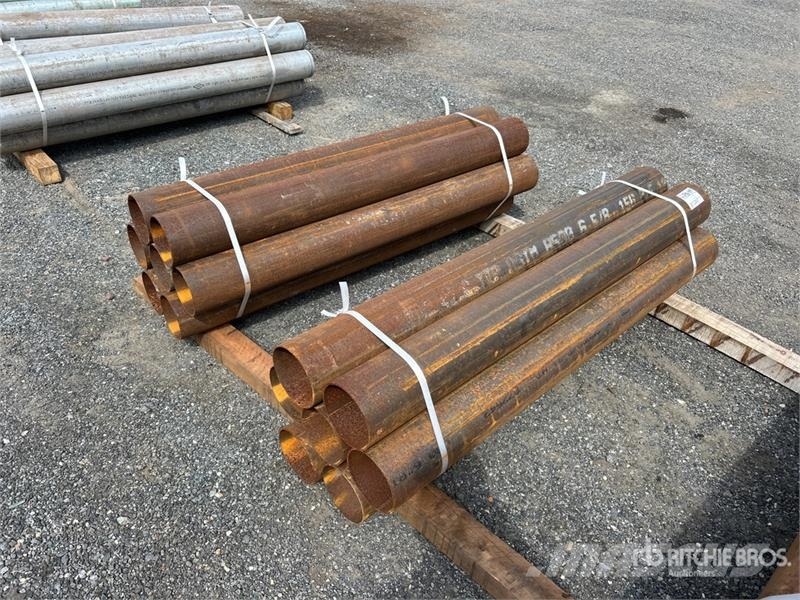 Quantity of (14) 6 in x 5 ft 4 in Bollards Barrier Other components
