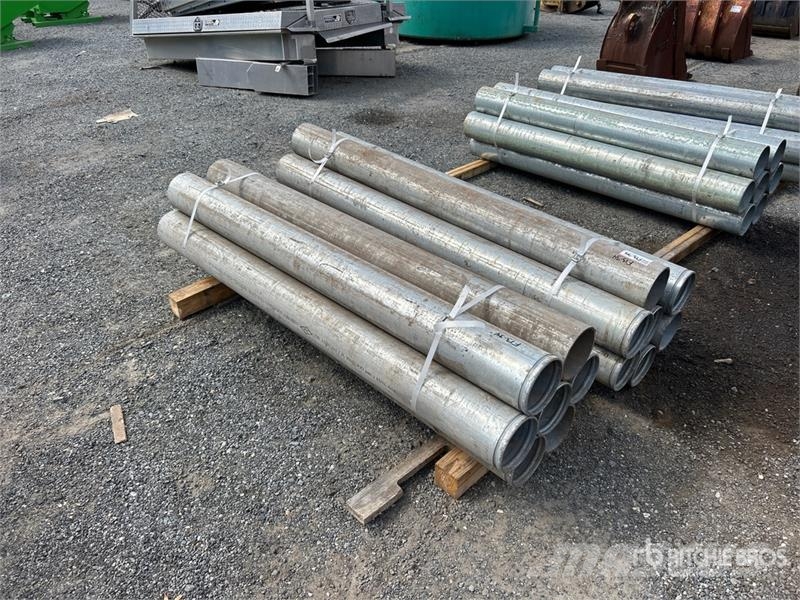 Quantity of (14) 6 in x 6 ft Bollards Barrier Other components