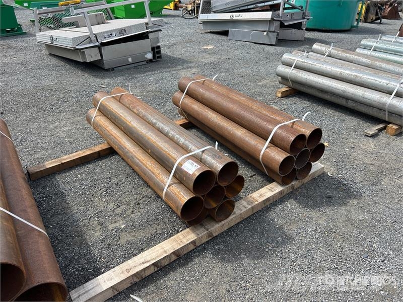 Quantity of (14) 6 in x 5 ft 4 in Bollards Barrier Other components