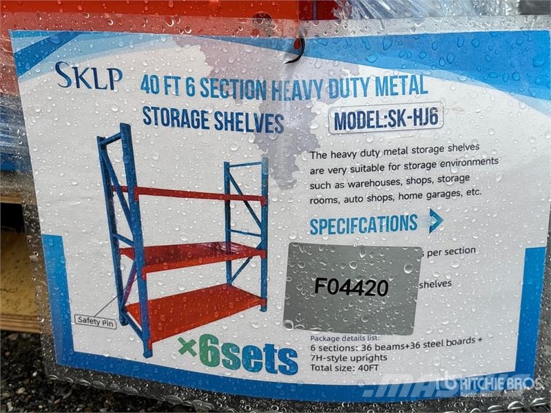 Quantity of (6) SKLP SK-HJ6 Storage Shelves (Unus Other components